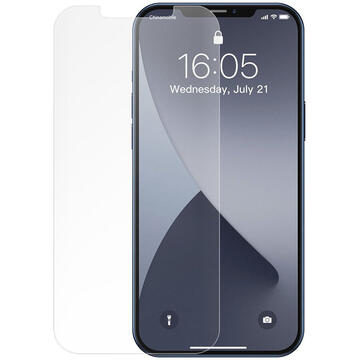 Baseus Folie Sticla Temperata iPhone 12 Mini White (2 buc/pack, 0.3mm)