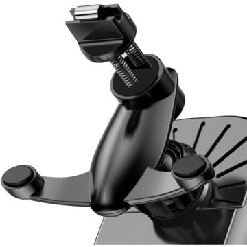 Baseus Suport Auto Smart Holder cu Wireless Charger Black (deschidere automata prin senzor infrarosu, prindere la ventilatie)
