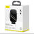 Baseus Suport Auto Light Electric cu Wireless Charger Black (incarcare Qi, prindere prin ventuza)