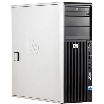 Desktop Refurbished WorkStation HP Z400, Intel Xeon Quad Core W3520 2.66GHz-2.93GHz, 8GB DDR3, 500GB SATA, Placa video Gaming AMD Radeon R7 350 4GB GDDR5 128-Bit, DVD-RW