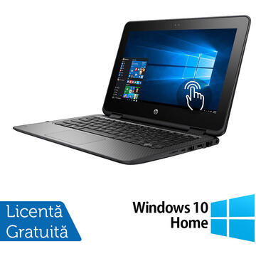 Laptop Refurbished Laptop HP ProBook x360 11 G1, Intel Celeron N3350 1.10GHz, 4GB DDR3, 120GB SSD, TouchScreen, Webcam, 11 Inch + Windows 10 Home