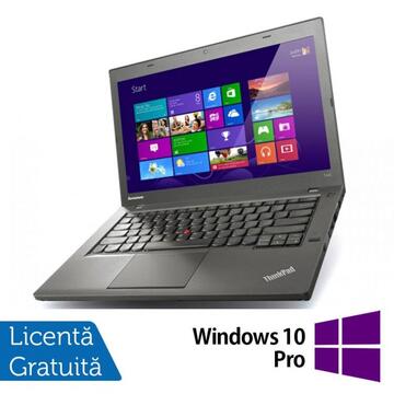Laptop Refurbished Laptop Lenovo ThinkPad T440, Intel Core i5-4300U 1.90GHz, 4GB DDR3, 120GB SSD, 14 Inch, Webcam + Windows 10 Pro