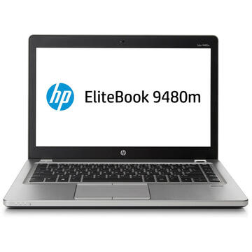 Laptop Refurbished Laptop HP EliteBook Folio 9480m, Intel Core i7-4600U 2.10GHz, 8GB DDR3, 240GB SSD, 14 Inch, Webcam