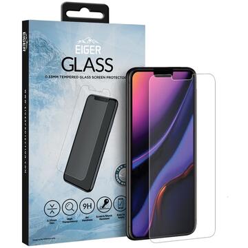 Husa Eiger Folie Sticla Temperata iPhone 11 Pro / XS / X Clear (9H, 2.5D, 0.33mm)