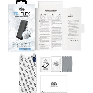 Husa Eiger Folie Clear Tri Flex iPhone 11 Pro Max (0.4 mm, 5H)