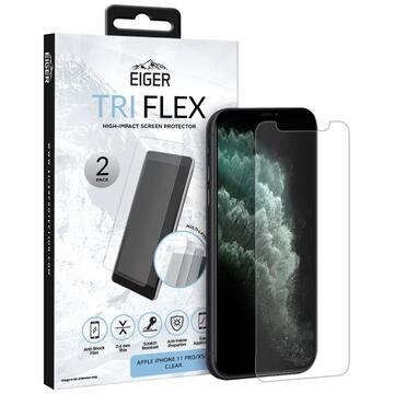 Husa Eiger Folie Clear Tri Flex iPhone 11 Pro / XS / X (0.4 mm, 5H)