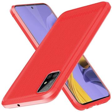 Husa Enkay Husa Carbon Fiber Samsung Galaxy A51 Red