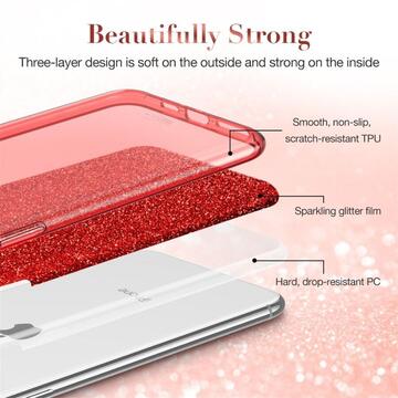 Husa Esr Husa Makeup Serie Bling Glitter iPhone 11 Pro Red