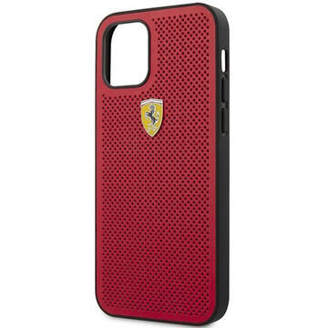 Husa Ferrari Husa On Track Perforated iPhone 12 / 12 Pro Rosu