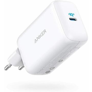 Incarcator de retea Anker PowerPort III Pod 65W, USB-C, PowerIQ 3.0, PPS, Alb