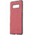 Husa Occa Carcasa Linen Car Samsung Galaxy Note 8 Red (margini flexibile, material textil, placuta metalica integrata)