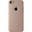 Husa Mcdodo Carcasa Magnetic iPhone 7 Gold (textura fina, placuta metalica integrata)