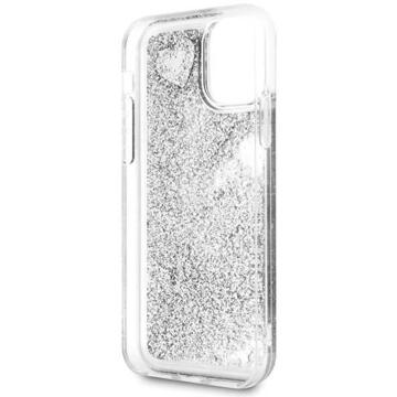 Husa Guess Husa Hearts Glitter iPhone 11 Argintiu