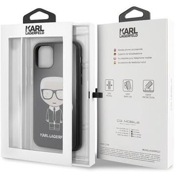 Husa Karl Lagerfeld Husa Ikonik Karl Glitter iPhone 11 Pro Negru