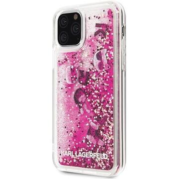 Husa Karl Lagerfeld Husa Glitter iPhone 11 Pro Roz Auriu