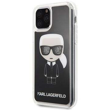 Husa Karl Lagerfeld Husa Ikonik Glitter iPhone 11 Pro Max Negru