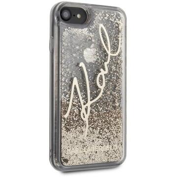 Husa Karl Lagerfeld Husa Signature Glitter iPhone SE 2020 / 8 / 7 Auriu