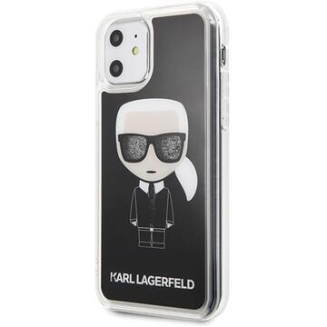 Husa Karl Lagerfeld Husa Ikonik Glitter iPhone 11 Negru