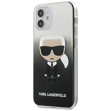 Husa Karl Lagerfeld Husa Gradient Ikonik iPhone 12 Mini Negru
