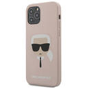 Husa Karl Lagerfeld Husa Silicon Karl's Head iPhone 12 / 12 Pro Roz Deschis