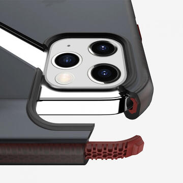 Husa IT Skins Husa Supreme Frost iPhone 12 / 12 Pro Red &amp; Black (antishock,antimicrobial)
