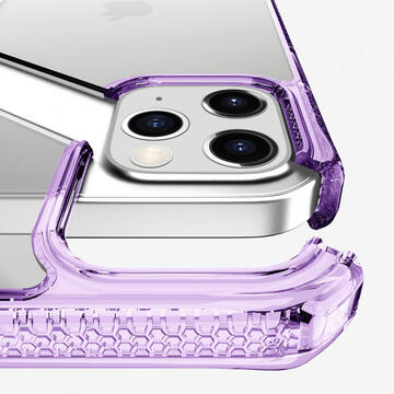 Husa IT Skins Husa Hybrid Clear iPhone 12 / 12 Pro Light Purple &amp; Transparent (antishock)