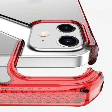 Husa IT Skins Husa Hybrid Clear iPhone 12 Mini Red &amp; Transparent (antishock)