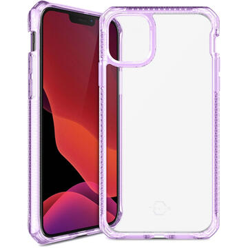 Husa IT Skins Husa Hybrid Clear iPhone 12 Pro Max Light Purple &amp; Transparent (antishock)