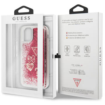 Husa Guess Husa Hearts Glitter iPhone 11 Pro Max Rosu