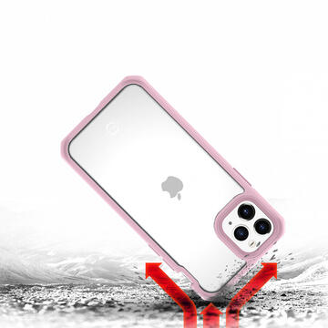 Husa IT Skins Husa Hybrid Solid iPhone 11 Pro Pink &amp; Transparent (antishock)