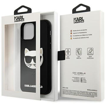 Husa Karl Lagerfeld Husa Rubber Choupette iPhone 12 Pro Max Negru