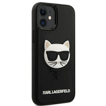 Husa Karl Lagerfeld Husa Rubber Choupette iPhone 12 Mini Negru