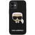 Husa Karl Lagerfeld Husa Rubber Karl's Head iPhone 12 Mini Negru