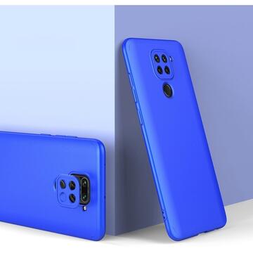 Husa GKK Husa Protection Case 360 Xiaomi Redmi Note 9 / Redmi 10X 4G Albastru (din 3 piese)