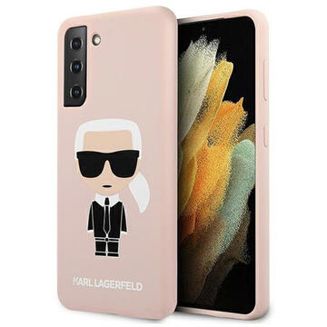 Husa Karl Lagerfeld Husa Silicon Ikonik Samsung Galaxy S21 G991 Roz