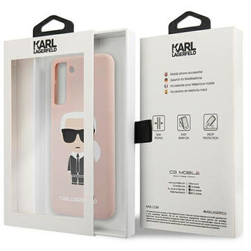 Husa Karl Lagerfeld Husa Silicon Ikonik Samsung Galaxy S21 G991 Roz