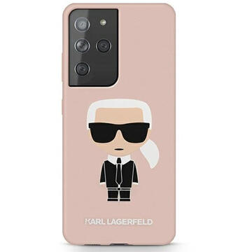 Husa Karl Lagerfeld Husa Silicon Ikonik Samsung Galaxy S21 Ultra G998 Roz