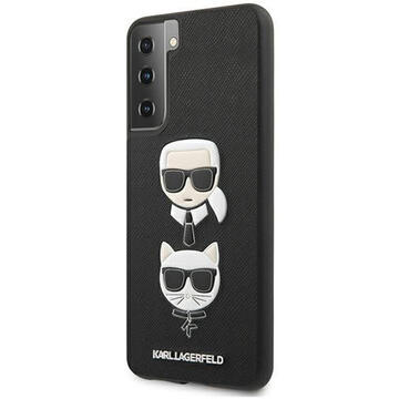 Husa Karl Lagerfeld Husa Saffiano Ikonik Karl&amp;Choupette Head Samsung Galaxy S21 Plus G996 Negru