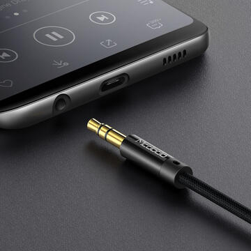 Accesorii Audio Hi-Fi Mcdodo Cablu Audio Jack 3.5mm la Jack 3.5mm Black 1.2m (impletitura textila)-T.Verde 0.1 lei/buc