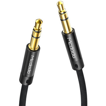 Accesorii Audio Hi-Fi Mcdodo Cablu Audio Jack 3.5mm la Jack 3.5mm Black 1.2m (impletitura textila)-T.Verde 0.1 lei/buc