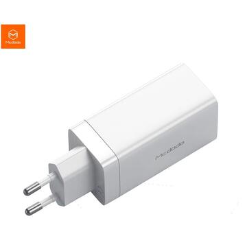 Incarcator de retea Mcdodo Incarcator Retea GaN 3 Ports Plug EU White 65W (2 x Type-C, 1 x USB)-T.Verde 0.1 lei/buc