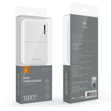 Baterie externa Mcdodo Bunny Series Mini Size Power Bank White 10.000 mAh-T.Verde 0.5 lei/buc
