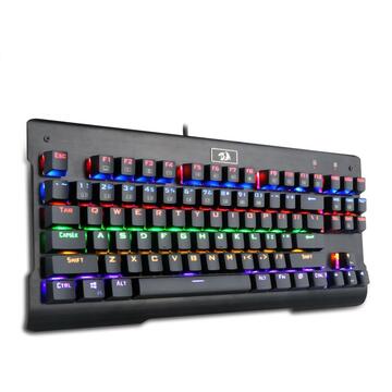Tastatura Redragon Gaming mecanica Visnu neagra iluminare rainbow