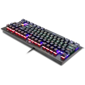 Tastatura Redragon Gaming mecanica Visnu neagra iluminare rainbow