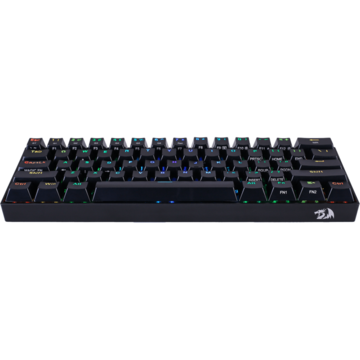 Tastatura Redragon Bluetooth si cu fir gaming mecanica Draconic neagra iluminare RGB