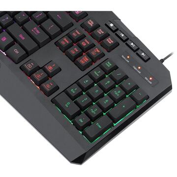 Tastatura Redragon Gaming Harpe Pro neagra iluminare RGB