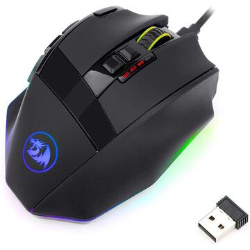 Mouse Redragon Gaming wireless si cu fir Sniper Pro negru iluminare RGB