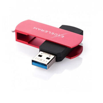 Memorie USB Exceleram USB 3.1 Gen1, 16GB P2 rosu cu negru