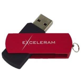 Memorie USB Exceleram USB 3.1 Gen1, 16GB P2 rosu cu negru