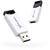 Memorie USB Exceleram USB 2.0 16GB H2 alb cu negru